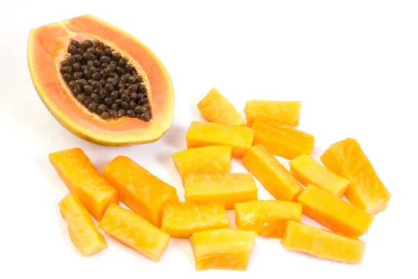 Papaya fruit isolated — Stock Photo, Image