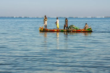 Madagaskarlı balıkçılar balıkçılık sahne