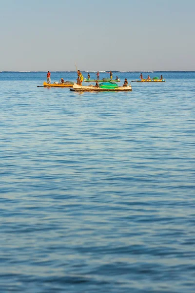 Cena de pesca de pescadores malgaxes — Fotografia de Stock