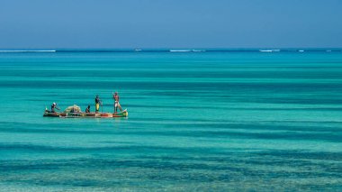 Madagaskarlı balıkçılar balıkçılık sahne