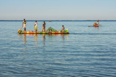 Madagaskarlı balıkçılar balıkçılık sahne
