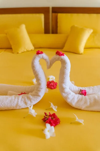 Romantiske to håndklær – stockfoto