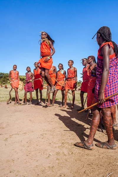 Masai savaşçıları — Stok fotoğraf