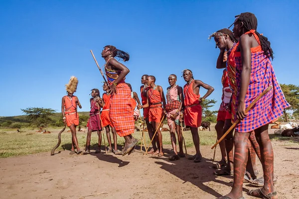 Maasai warriors — Stock Photo, Image