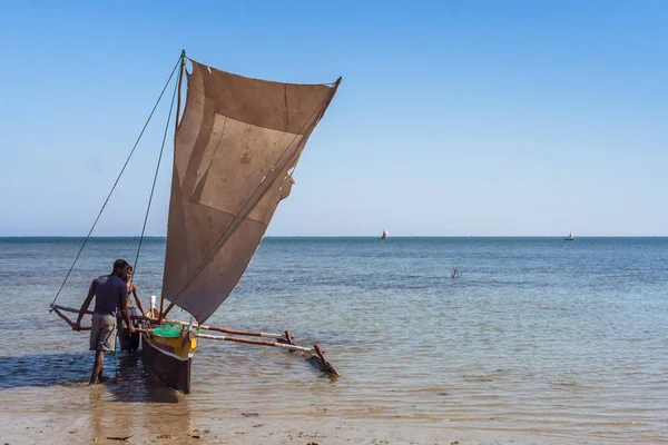 在马达加斯加捕鱼现场 — 图库照片