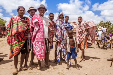 Malagasy men of Antandroy ethnic group clipart