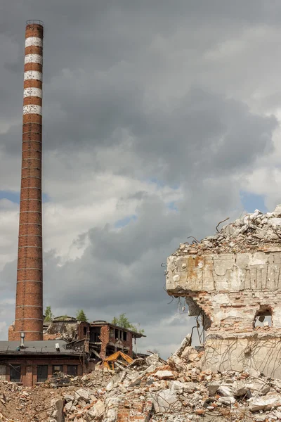 Ruïnes van papierfabriek - Kalety, Polen. — Stockfoto