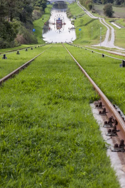 Historic canal near Elblag. Jelenie ramp. — Stock Photo, Image