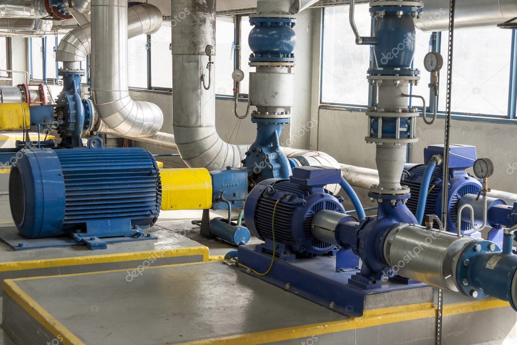 Big blue Industrial pump