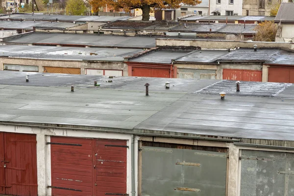 Old garages in line. — Stock Photo, Image