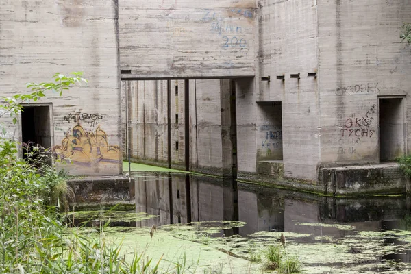 Unfinished German sluice in Lesniewo, Poland. — Stock Photo, Image