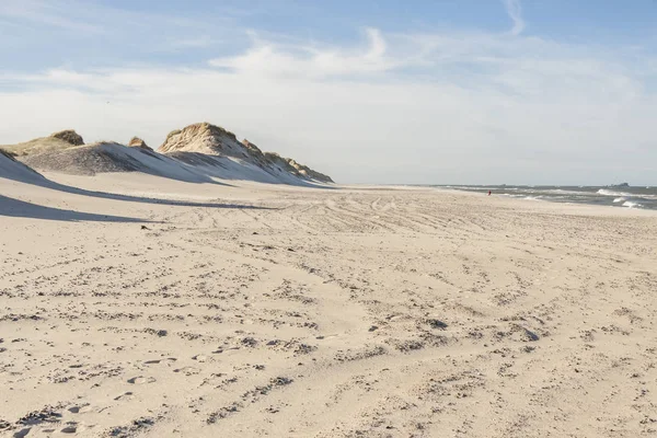 Sandstrand - holmsland klit, denamrk. — Stockfoto