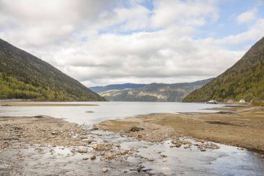 Norveç'te sahil şeridi. 