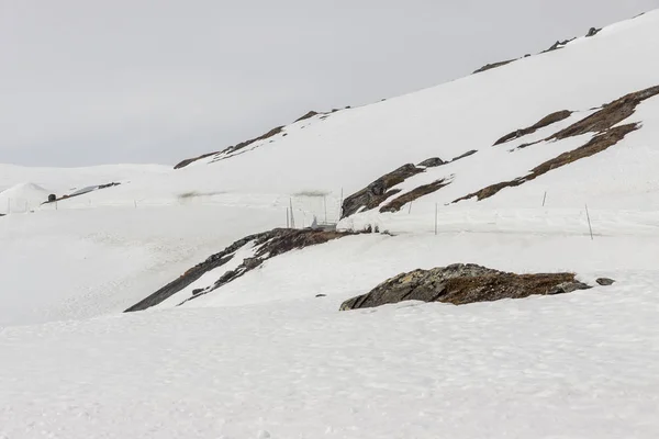 Estrada para a passagem mais alta na Noruega . — Fotografia de Stock
