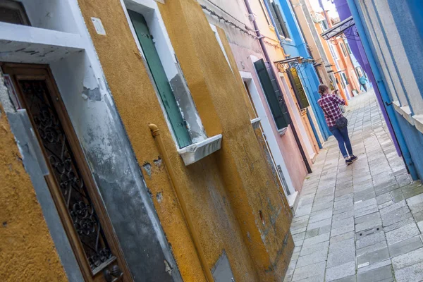 Renkli şehir - Burano, İtalya — Stok fotoğraf