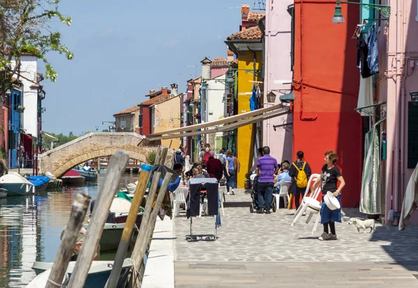 다채 로운 도시 - 이탈리아, 부라노 — 스톡 사진