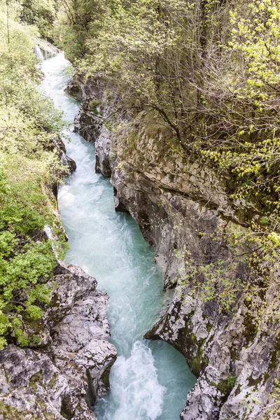 Velika Korita a Soce folyón - Szlovénia. — Stock Fotó