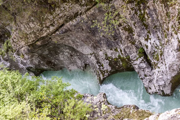 Velika Korita en el río Soce - Eslovenia . — Foto de Stock