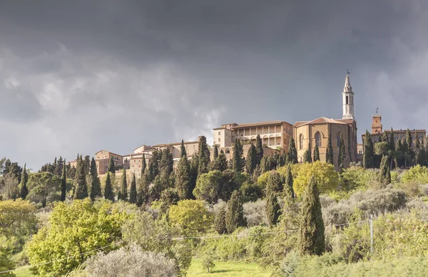 Tuscany landscape near Pienza village. — Stok fotoğraf