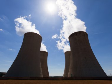 Cooling towers of Nuclear power plant clipart