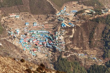 namche bazar - sagarmatha Milli Parkı - khumbu Vadisi