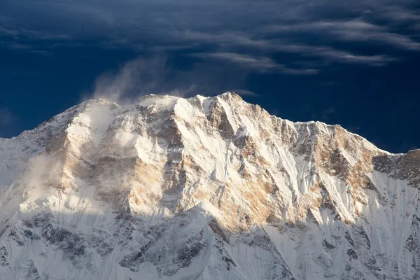 Vista matutina del monte Annapurna desde el campamento base de Annapurna — Foto de Stock