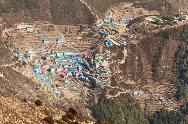 Namche Bazar - Parco nazionale Sagarmatha - Valle di Khumbu — Foto Stock