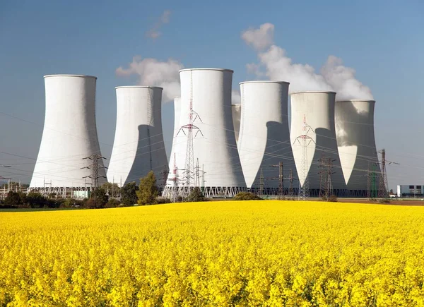 Elektrownia jądrowa z brązowej — Zdjęcie stockowe