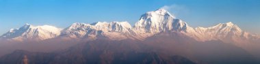 Morning panoramic view of Mount Dhaulagiri clipart