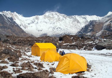 Annapurna dağına çadır kamp, Nepal üzerinden ile görmek