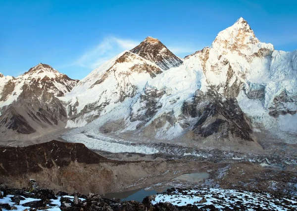 Abendlicher Blick auf den Mount Everest — Stockfoto