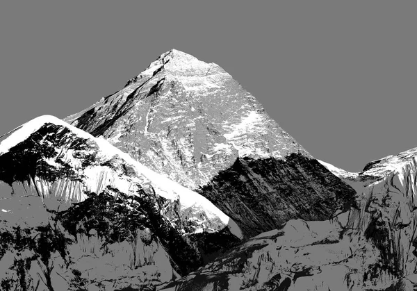 Abstract silhouette of Mount Everest from Kala Patthar — Stock Photo, Image