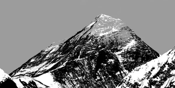 Анотація силует гори Еверест в долині Gokyo — стокове фото