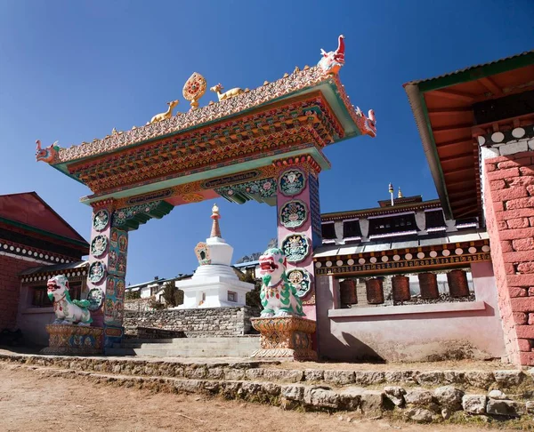 Klášter Tengboche, nejlepší klášter v údolí Khumbu — Stock fotografie