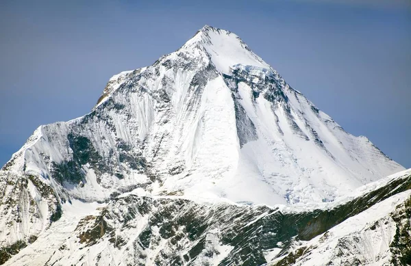Monte Dhaulagiri, vista dal passo di Thorung La — Foto Stock
