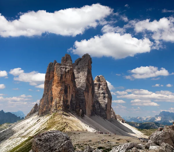 Drei Zinnen or Tre Cime di Lavaredo with beautiful cloud — Stok fotoğraf