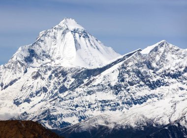 Mount Dhaulagiri, Thorung La geçidi görünümünden