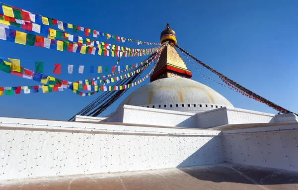 Boudhanath stupa, en büyük Budist stupa Kathmandu — Stok fotoğraf