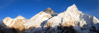 Mount Everest evening panoramic view clipart