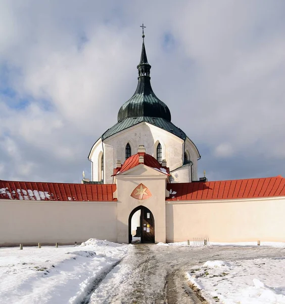 Pilgrimage church zelena hora - green hill — Stock Photo, Image