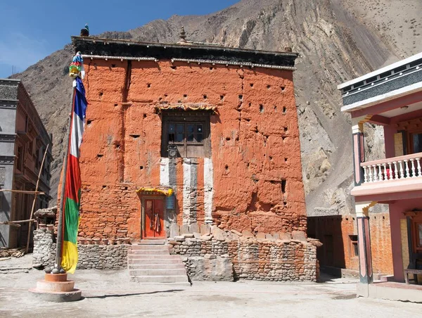 Gompa of klooster in Kagbeni, Annapurna circuit — Stockfoto