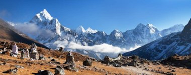 Mount Ama Dablam, Khumbu Vadisi'nden güzel manzara