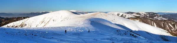 Зимовий вид з гірський масив Велика Фатра. — стокове фото