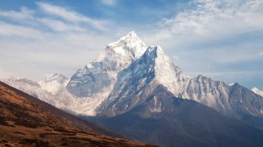 Ama Dablam Everest Dağı'nın saha kampı giderken mount