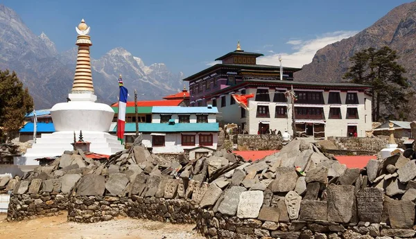Klášter Tengboche, nejlepší klášter v údolí Khumbu — Stock fotografie