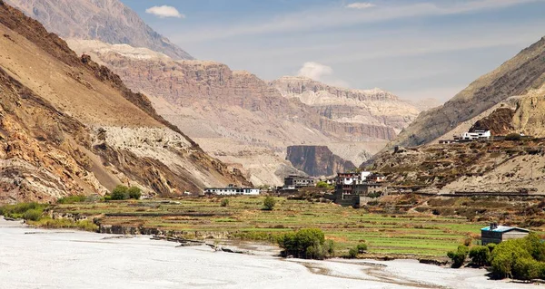 Kagbeni village - Lower Mustang - Kali Gandaki — Stock Photo, Image
