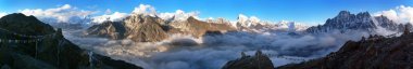 Everest Dağı, Lhotse, Makalu ve Cho Oyu panorama