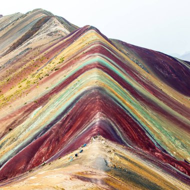 Rainbow mountains or Vinicunca Montana de Siete Colores clipart