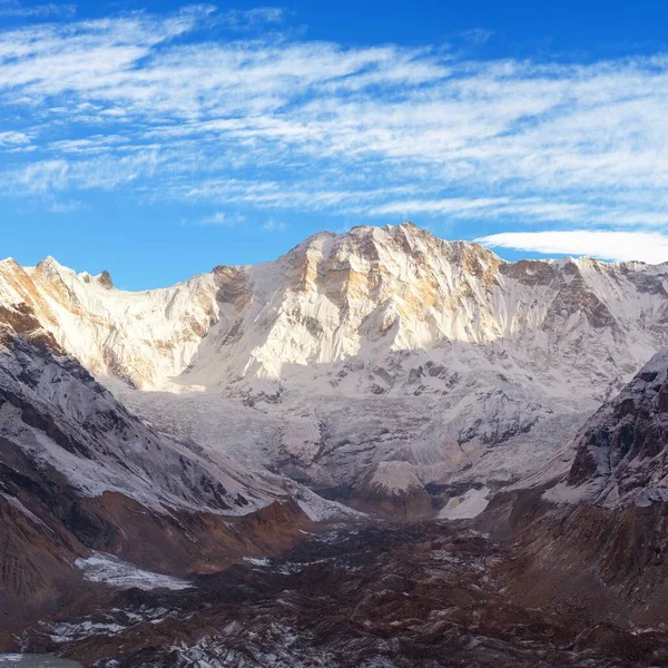 Góra Annapurna 1 z obozu południowego Annapurna — Zdjęcie stockowe