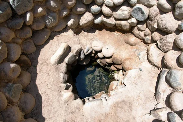 Cantalloc Aqueduct in Nazca, spiral or circle aqueducts — Stock Photo, Image